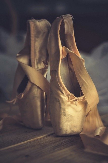 a pair of ballet shoes